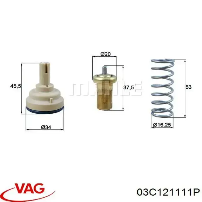 Compre 03C121111P VAG Caixa do termostato