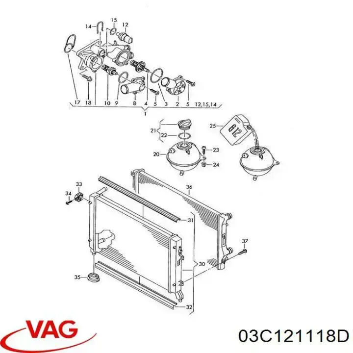 Tampa do termostato VAG 03C121118E preço, a partir de 2,79 USD