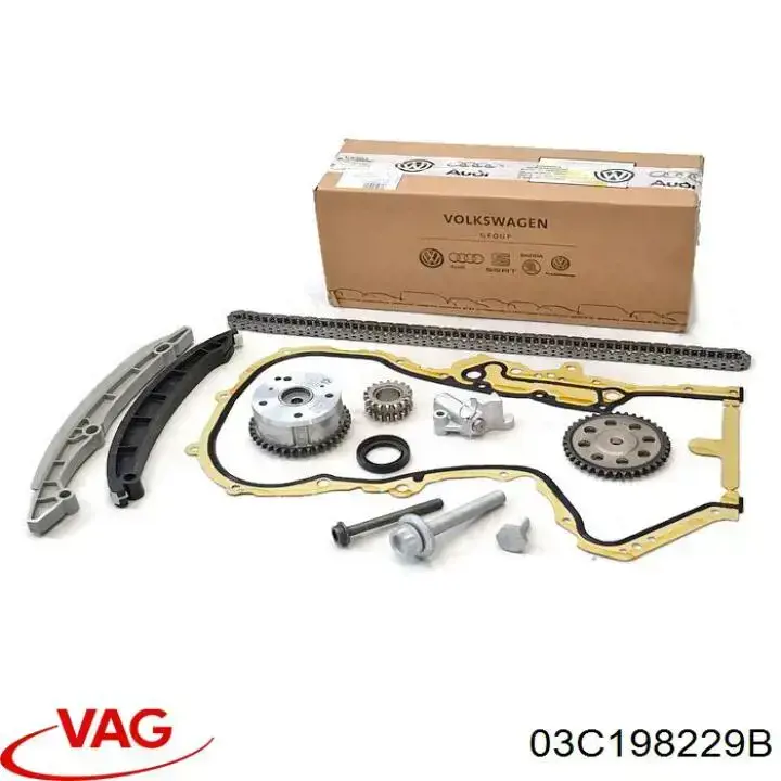 Cadeia do mecanismo de distribuição de gás, kit VAG 03C198229B preço, a partir de 131,00 USD