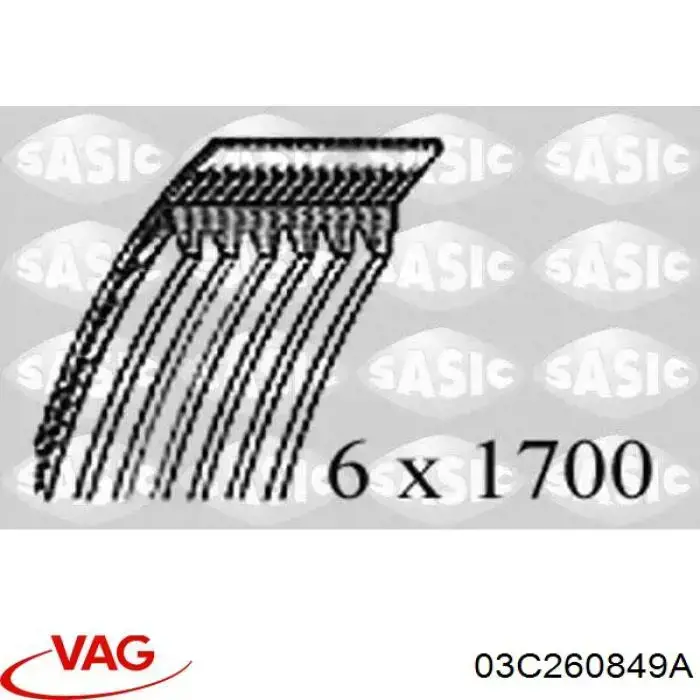 Correia dos conjuntos de transmissão VAG 03C260849A preço, a partir de 25,35 USD