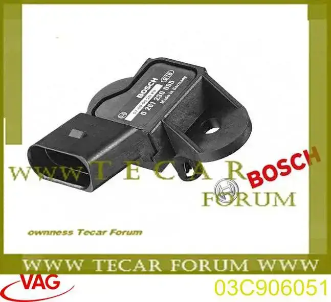 03C906051 VAG Sensor de pressão no coletor de admissão, MAP