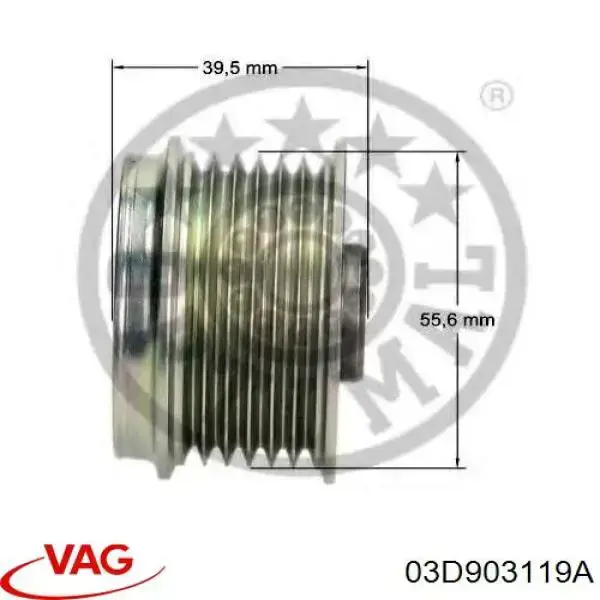03D903119A VAG Polia do gerador