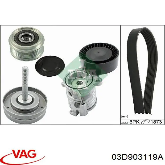 Compre 03D903119A VAG Polia do gerador