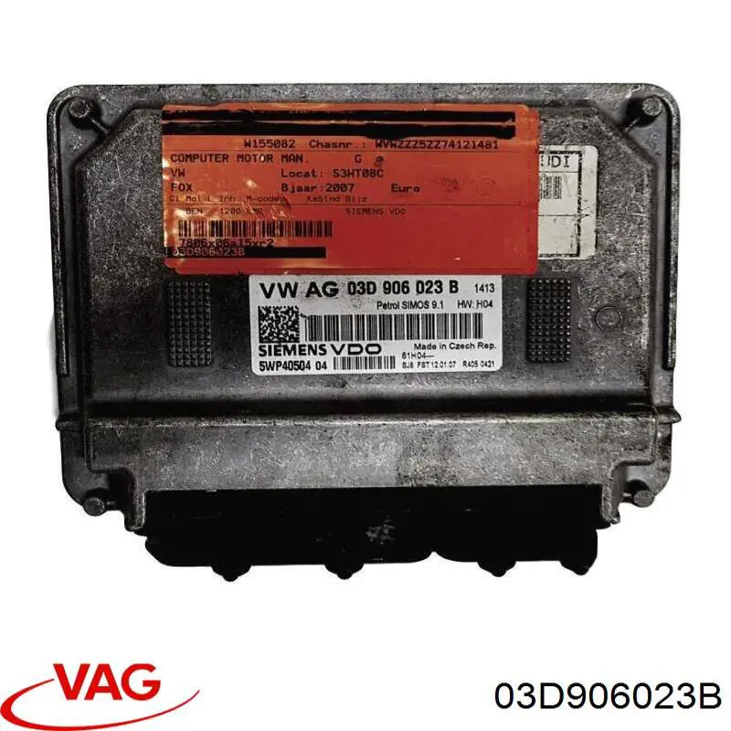 03D906023B VAG Módulo de direção (Centralina eletrônica) de motor