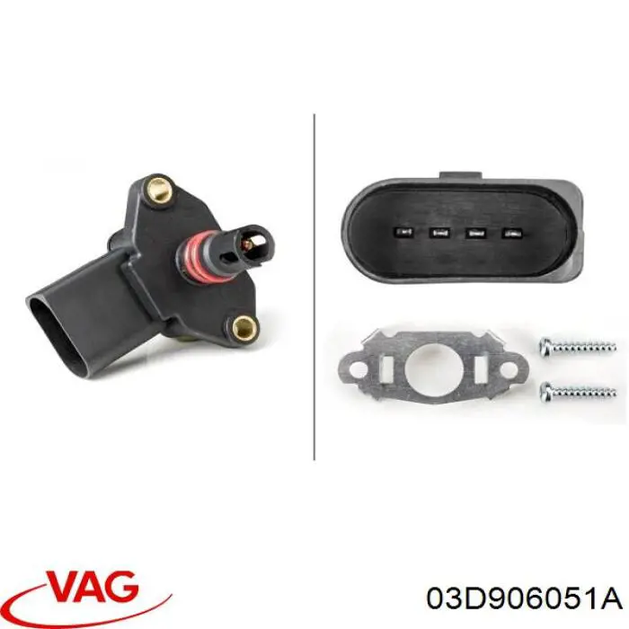 03D906051A VAG Sensor de pressão no coletor de admissão, MAP