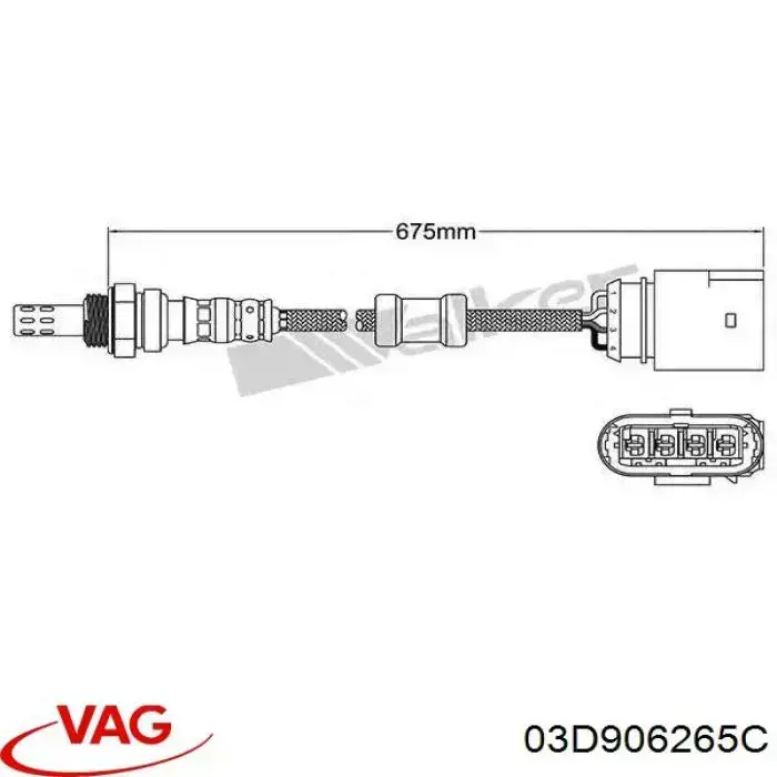 Sonda lambda, sensor de oxigênio até o catalisador VAG 03D906265C preço, a partir de 53,99 USD