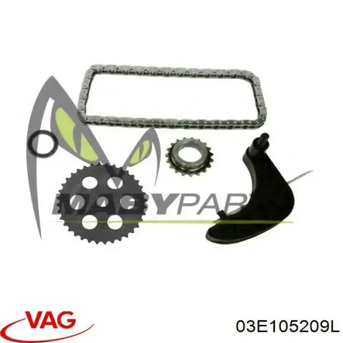 03E105209L VAG Engrenagem de cadeia da roda dentada de acionamento de cambota de motor