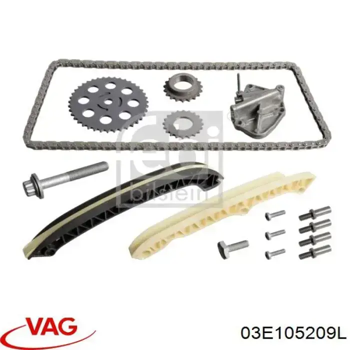 Engrenagem de cadeia da roda dentada de acionamento de cambota de motor VAG 03E105209L preço, a partir de 23,69 USD