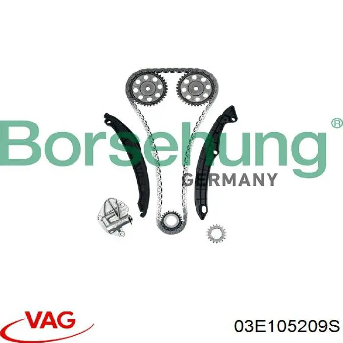Engrenagem de cadeia da roda dentada de acionamento de cambota de motor VAG 03E105209S preço, a partir de 33,80 USD