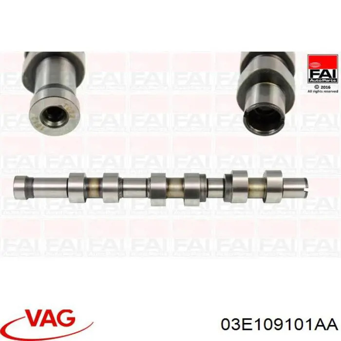 03E109101AA VAG Árvore distribuidora de motor de escape