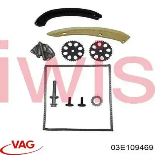Compre 03E109469 VAG Sapato de reguladora de tensão da cadeia do mecanismo de distribuição de gás