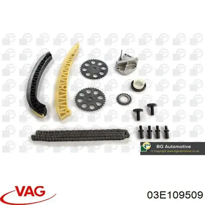 Compre 03E109509 VAG Sapato de reguladora de tensão da cadeia do mecanismo de distribuição de gás