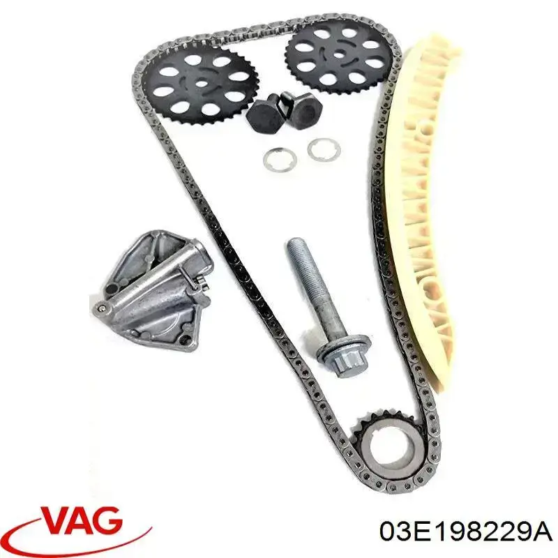 Compre 03E198229A VAG Cadeia do mecanismo de distribuição de gás, kit