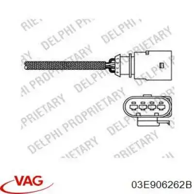 03E906262B VAG Sonda lambda, sensor de oxigênio até o catalisador