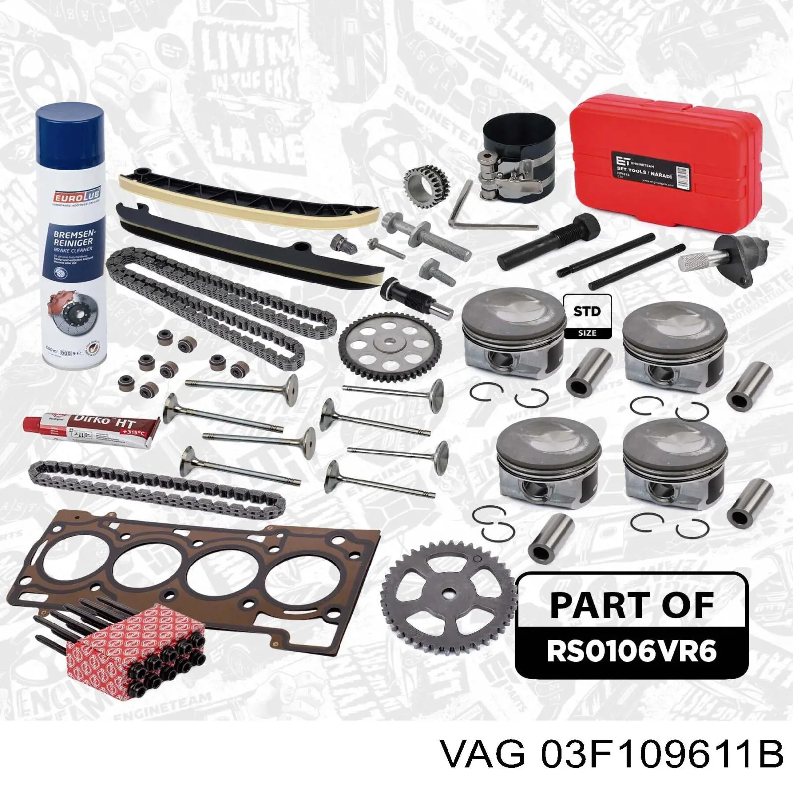 Compre 03F109611B VAG Válvula de escape