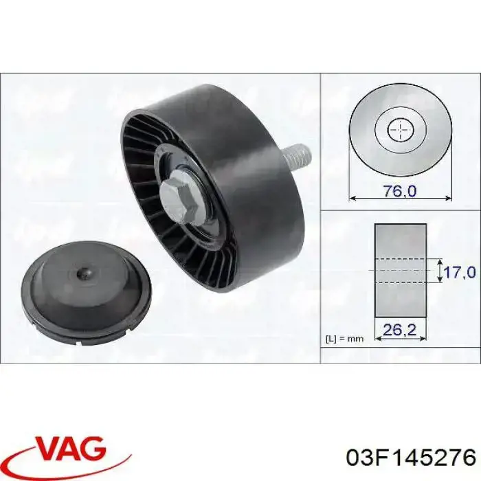 Rolo parasita da correia de transmissão VAG 03F145276 preço, a partir de 47,24 USD