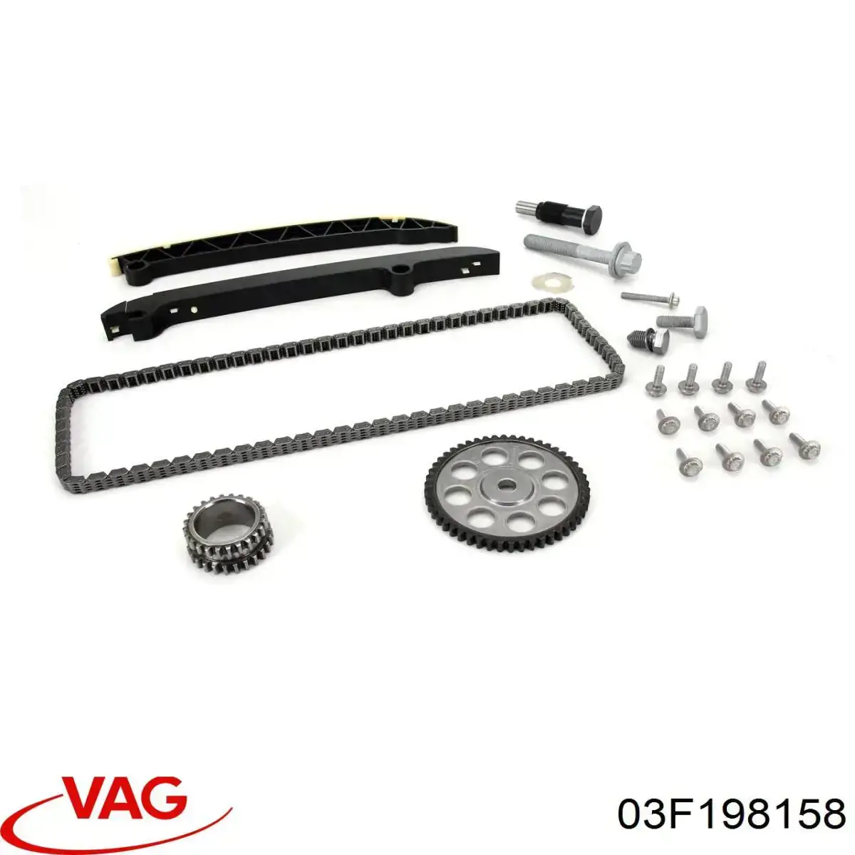 Compre 3F198158 VAG Cadeia do mecanismo de distribuição de gás, kit