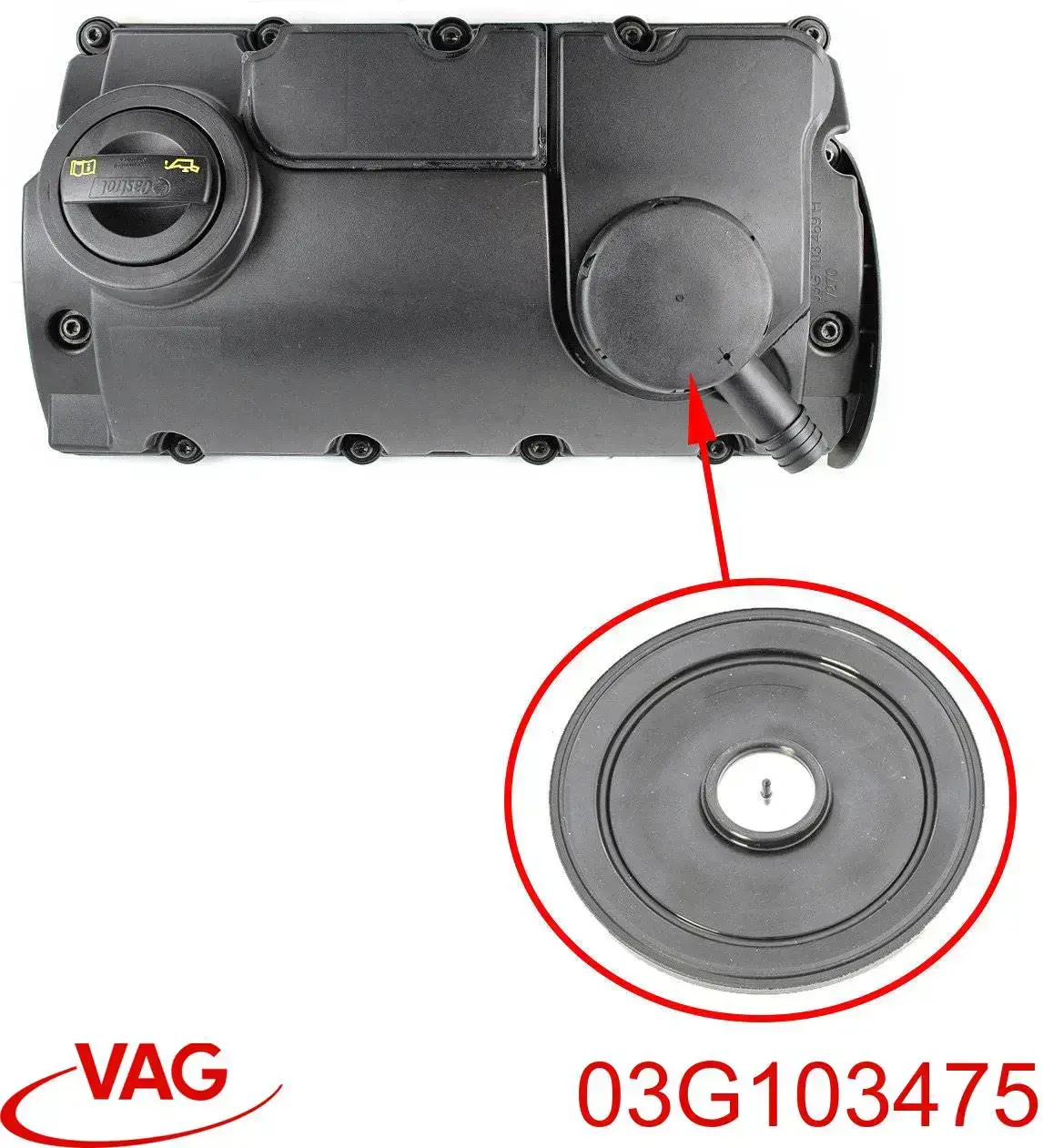 Membrana de separador de óleo VAG 03G103475 preço, a partir de 69,81 USD