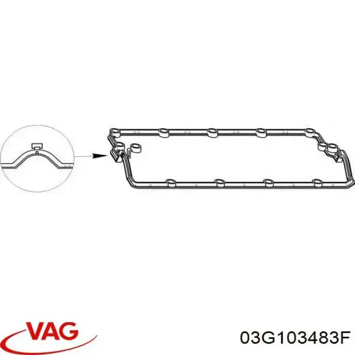 Compre 03G103483F VAG Vedante de tampa de válvulas de motor