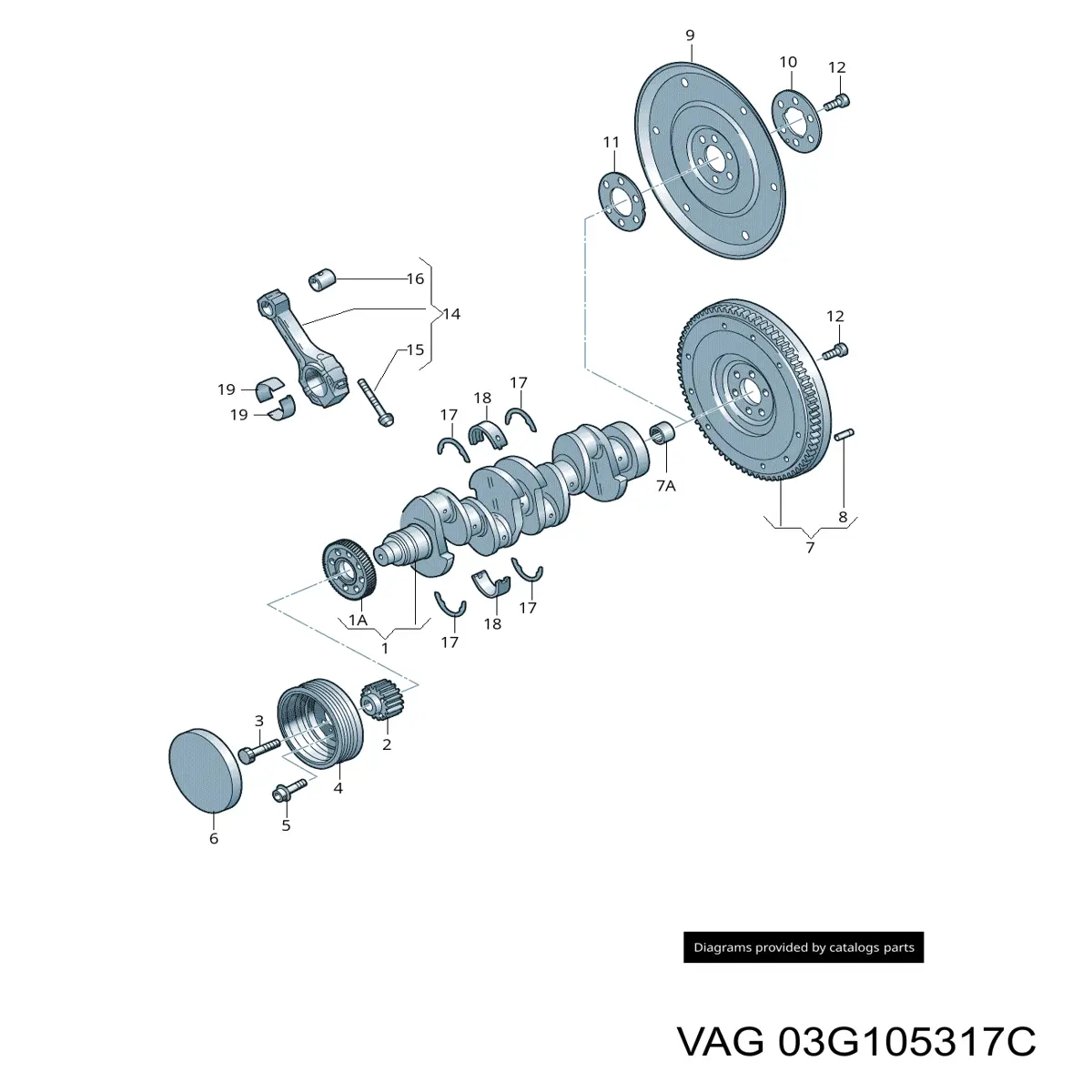 Volante de motor VAG 03G105317C preço, a partir de 604,14 USD