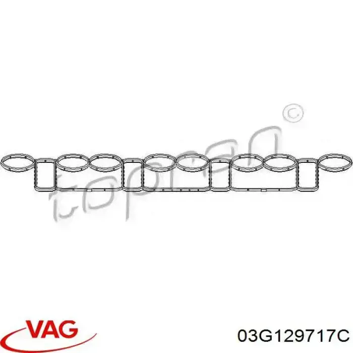 03G129717C VAG Vedante de tubo coletor de admissão