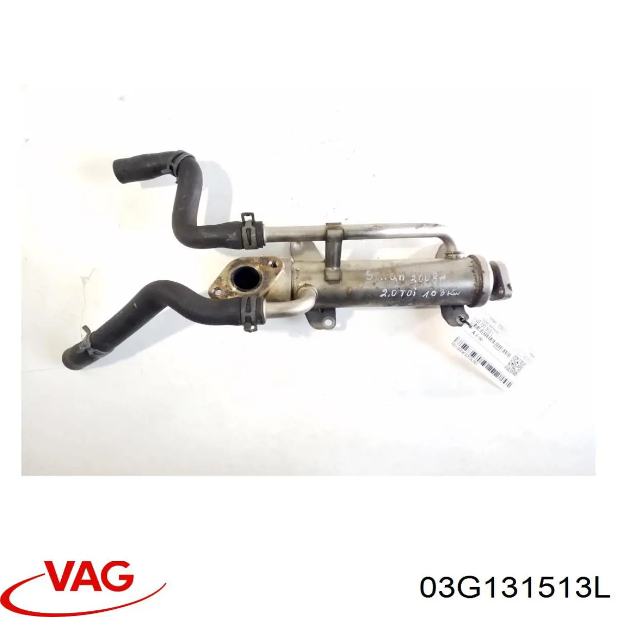 03G131513L VAG Radiador do sistema EGR de recirculação dos gases de escape