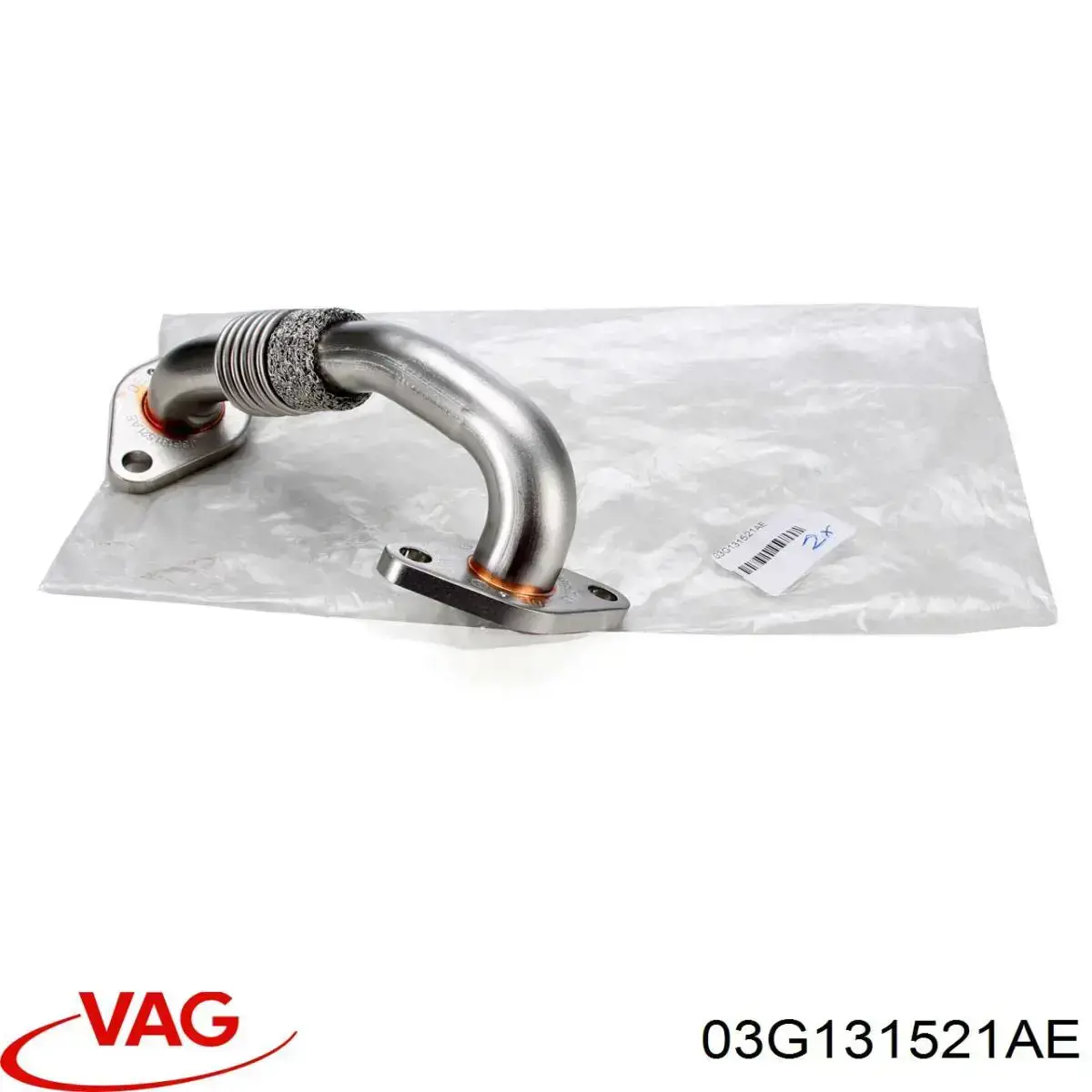 03G131521AE VAG Cano derivado do sistema de recirculação dos gases de escape EGR