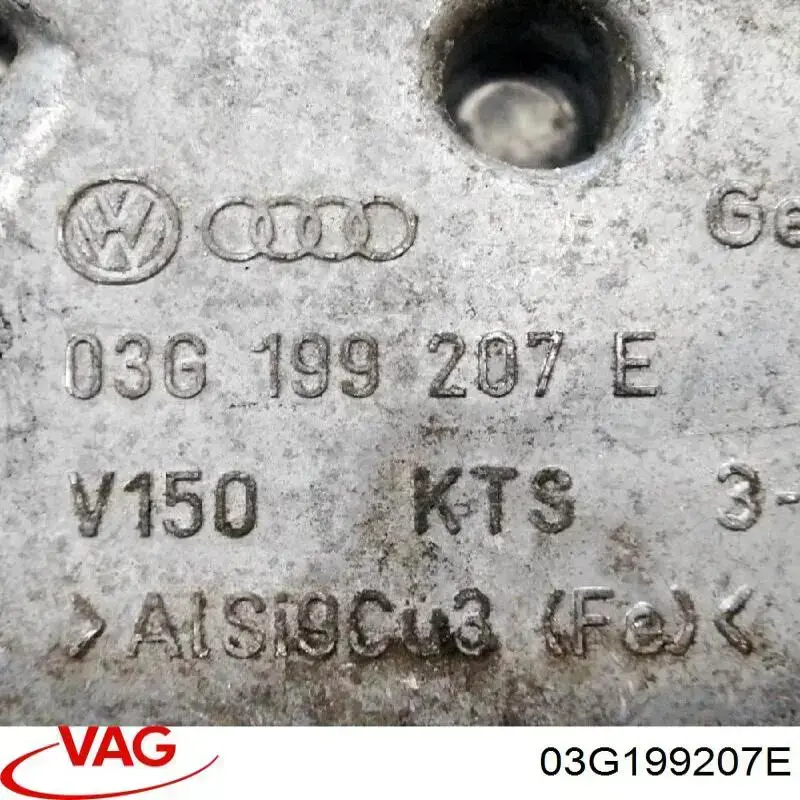 03G199207E VAG Coxim (suporte) traseiro de motor