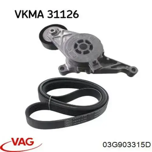 Compre 03G903315D VAG Reguladora de tensão da correia de transmissão