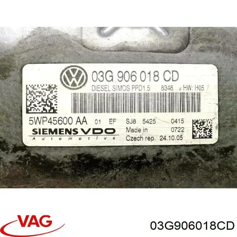 03G906018CD VAG Módulo de direção (Centralina eletrônica) de motor
