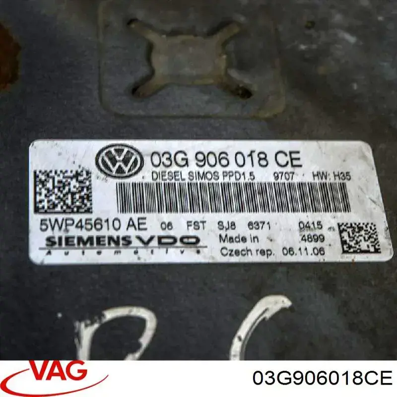 03G906018CE VAG Módulo de direção (Centralina eletrônica) de motor