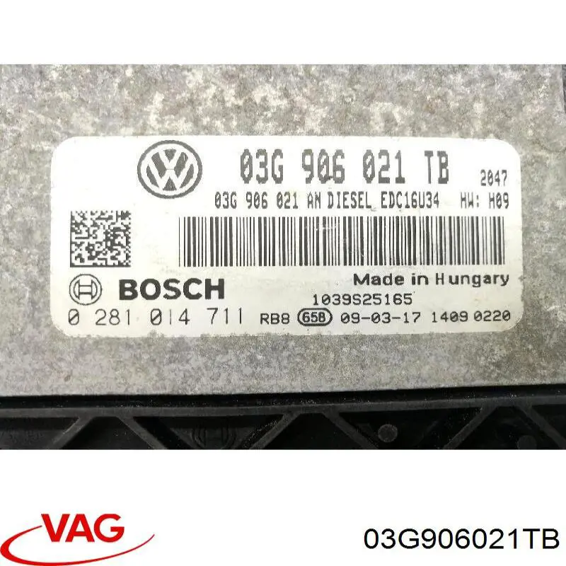 Módulo de direção (Centralina eletrônica) de motor VAG 03G906021TB preço, a partir de 120,88 USD