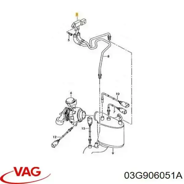 Sensor de pressão dos gases de escape VAG 03G906051A preço, a partir de 30,06 USD