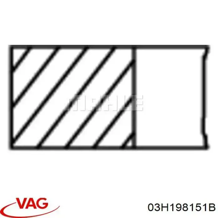 Anéis do pistão para 1 cilindro, STD. VAG 03H198151B preço, a partir de 39,83 USD