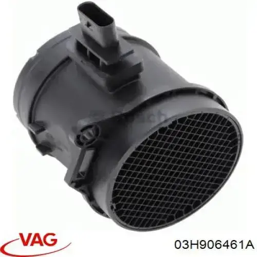 03H906461A VAG Sensor de fluxo (consumo) de ar, medidor de consumo M.A.F. - (Mass Airflow)