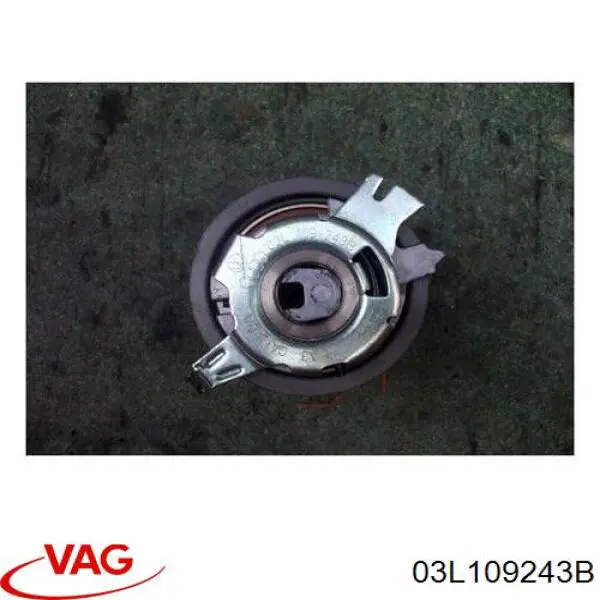 03L109243B VAG Rolo de reguladora de tensão da correia do mecanismo de distribuição de gás