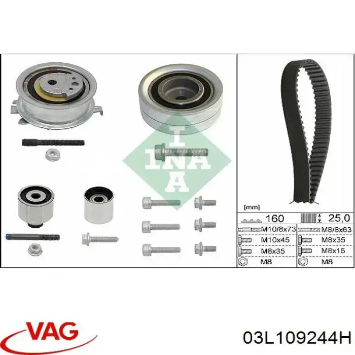 Rolo parasita da correia do mecanismo de distribuição de gás VAG 03L109244H preço, a partir de 19,52 USD