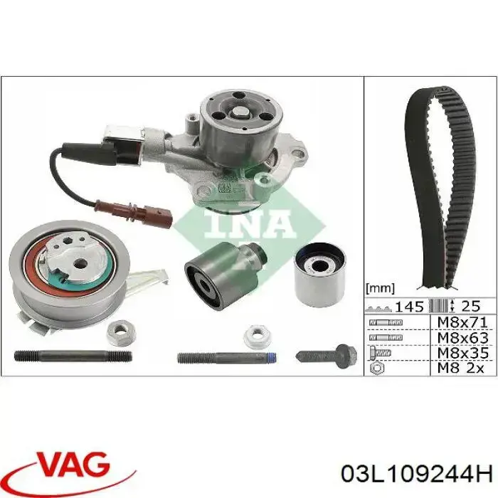 Compre 03L109244H VAG Rolo parasita da correia do mecanismo de distribuição de gás