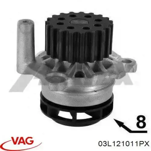 03L121011PX VAG Bomba de água (bomba) de esfriamento