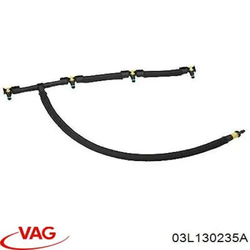 03L130235A VAG Tubo de combustível, inverso desde os injetores