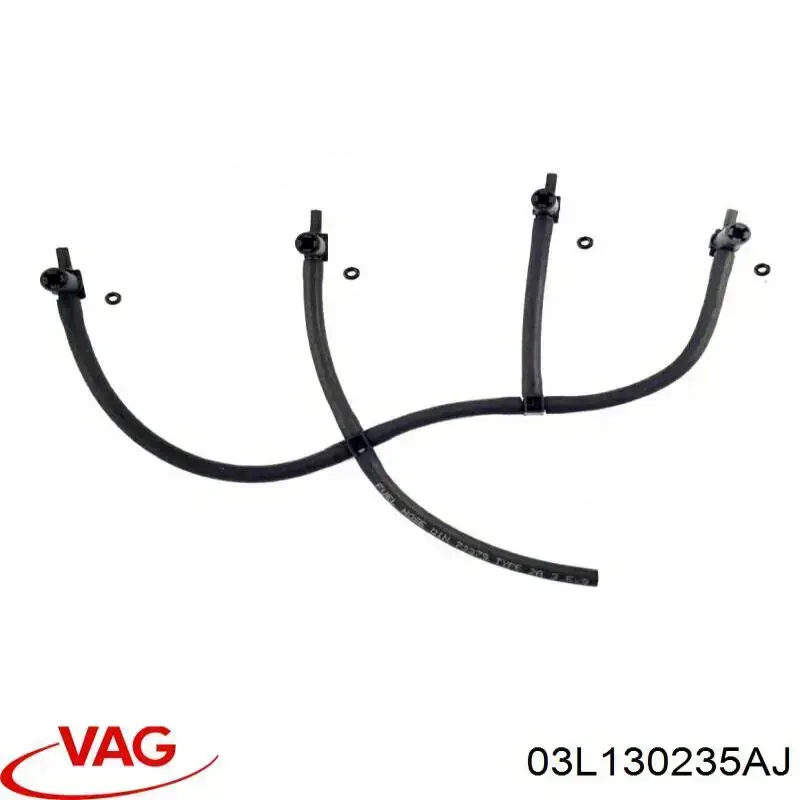 Compre 03L130235D VAG Tubo de combustível, inverso desde os injetores