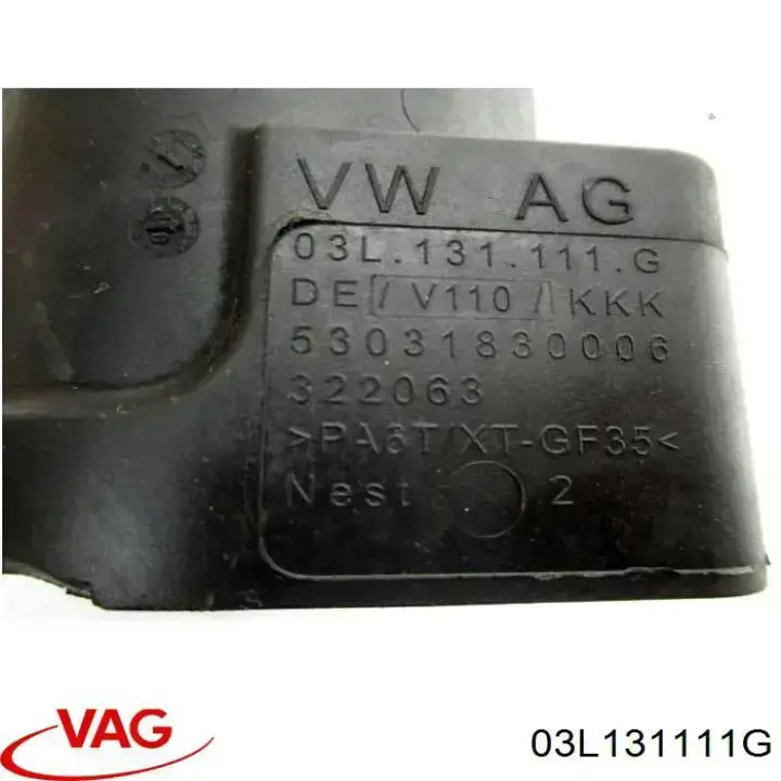 03L131111G VAG Cano derivado de ar, saída de turbina (supercompressão)