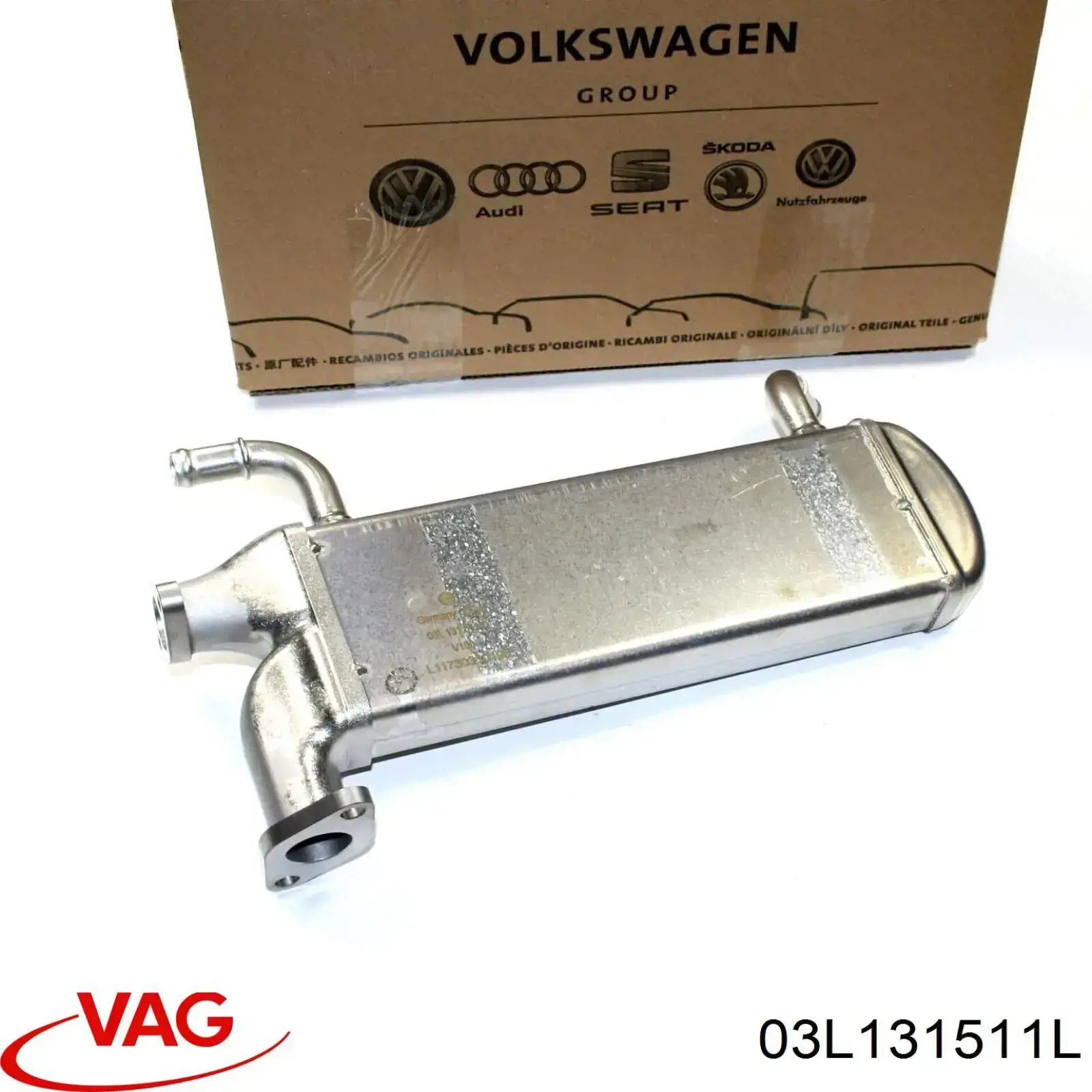 Radiador do sistema EGR de recirculação dos gases de escape VAG 03L131511L preço, a partir de 202,61 USD