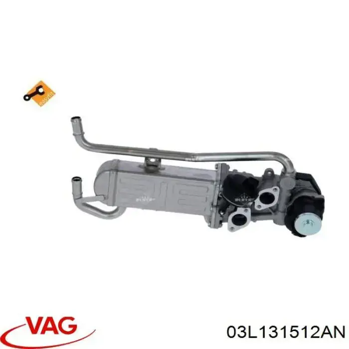 Compre 03L131512AN VAG Radiador do sistema EGR de recirculação dos gases de escape