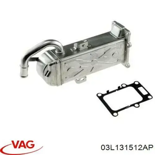 03L131512AP VAG Radiador do sistema EGR de recirculação dos gases de escape