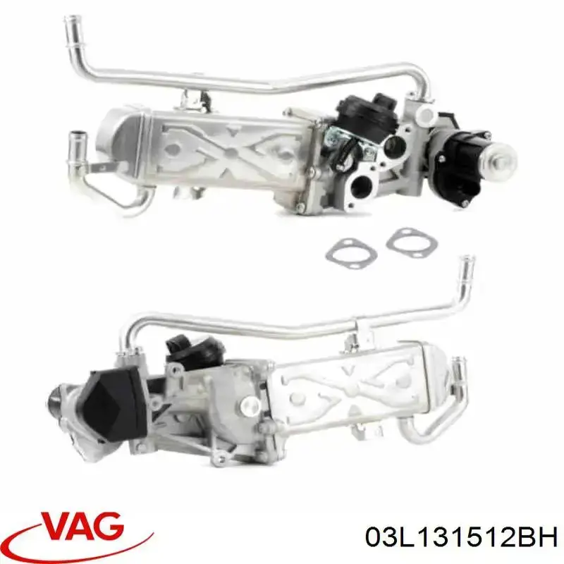 Radiador do sistema EGR de recirculação dos gases de escape VAG 03L131512BH preço, a partir de 90,24 USD