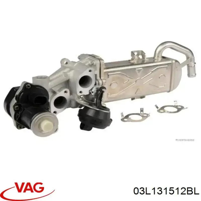 Compre 03L131512BL VAG Radiador do sistema EGR de recirculação dos gases de escape