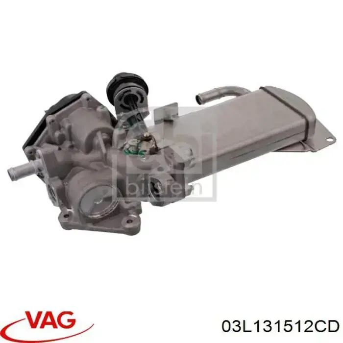 03L131512CD VAG Radiador do sistema EGR de recirculação dos gases de escape