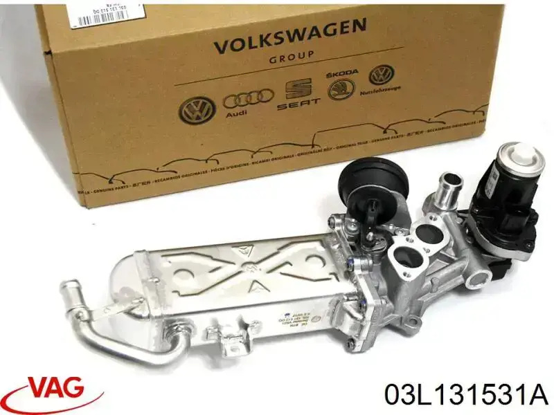 Vedante de refrigerador EGR do sistema de recirculação dos gases VAG 03L131531A preço, a partir de 29,37 USD