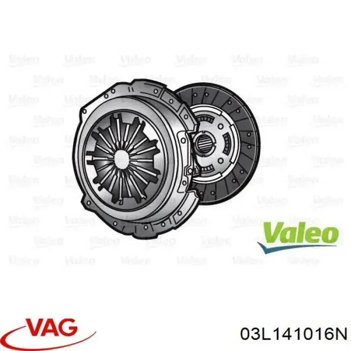 Kit de embraiagem (3 peças) VAG 03L141016N preço, a partir de 149,83 USD